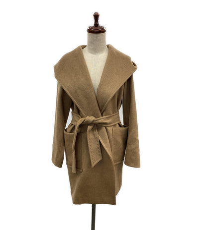 MAX MARA フーディーロングコート RIALTO キャメル レディース SIZE 40 マックスマーラ