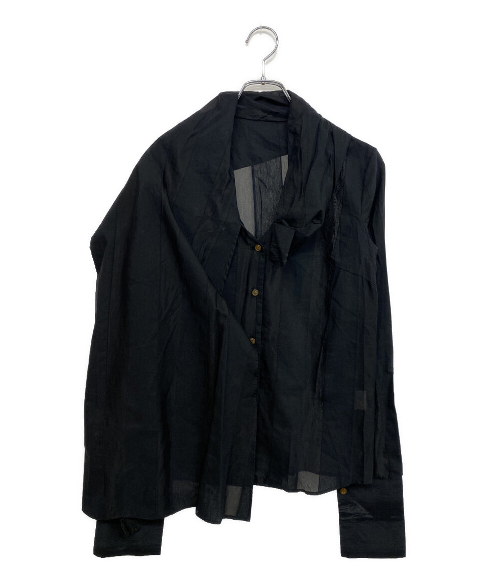 VIVIENNE WESTWOOD 長袖シャツ ブラック 356-01-83024 レディース SIZE 40 ヴィヴィアンウエストウッド