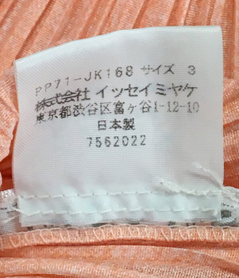 美品 PLEATS PLEASE 半袖カットソー ハイネック PP71-JK168 レディース SIZE 3 プリーツプリーズ
