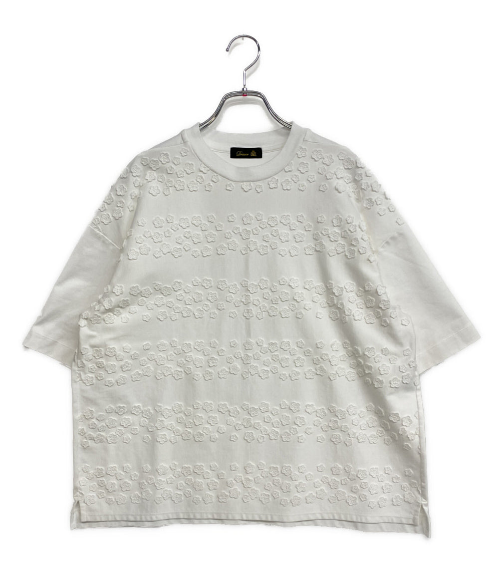 Drawer 半袖Ｔシャツ 6517-299-0741 フラワ-エンボス レディース SIZE - ドゥロワー