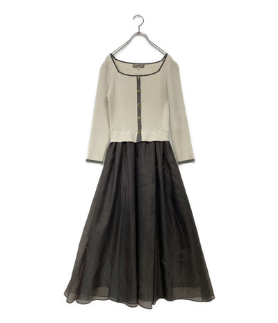美品 JUSGLITTY 長袖ワンピース 45365560 スクエアカーデドッキングワンピース レディース SIZE 1 ジャスグリッティー