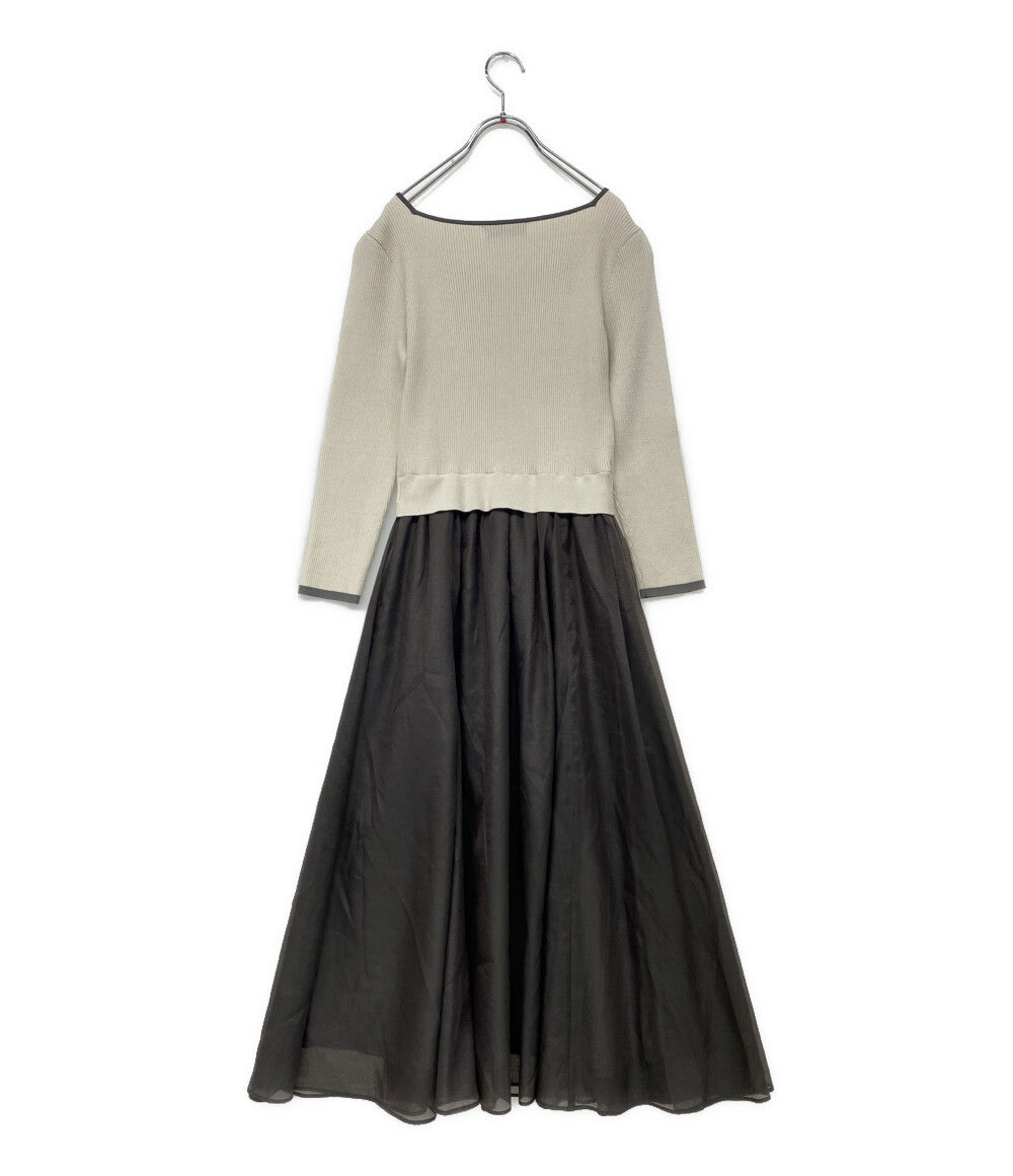 美品 JUSGLITTY 長袖ワンピース 45365560 スクエアカーデドッキングワンピース レディース SIZE 1 ジャスグリッティー