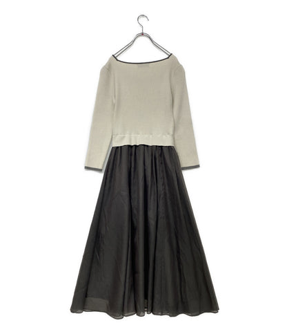 美品 JUSGLITTY 長袖ワンピース 45365560 スクエアカーデドッキングワンピース レディース SIZE 1 ジャスグリッティー
