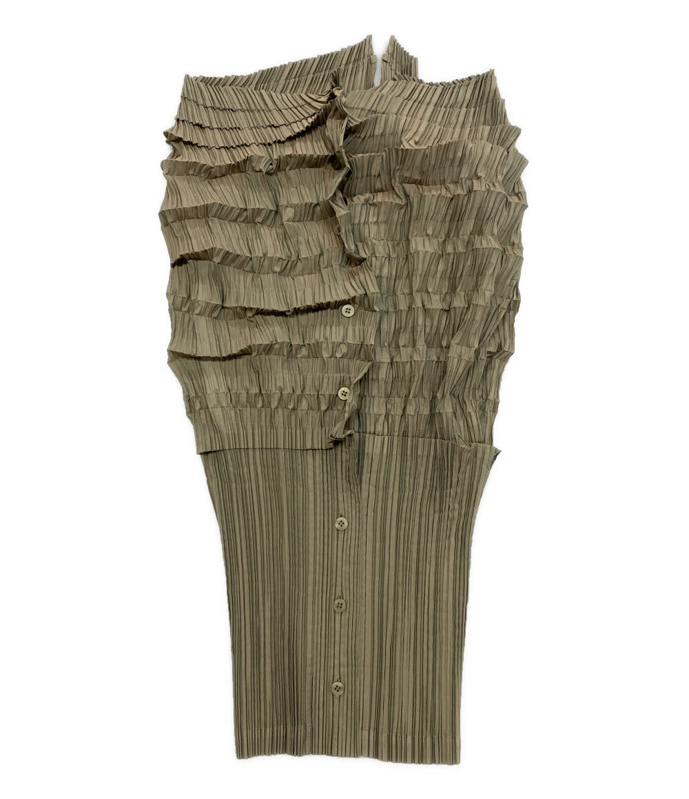 ISSEY MIYAKE FETE フェット ブラウス 立体プリーツ 変形 ノースリーブ IF74FJ731 レディース SIZE 2 イッセイミヤケ