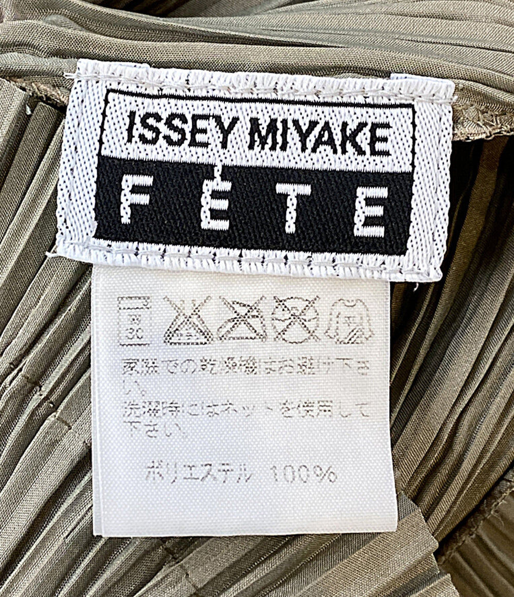 ISSEY MIYAKE FETE フェット ブラウス 立体プリーツ 変形 ノースリーブ IF74FJ731 レディース SIZE 2 イッセイミヤケ