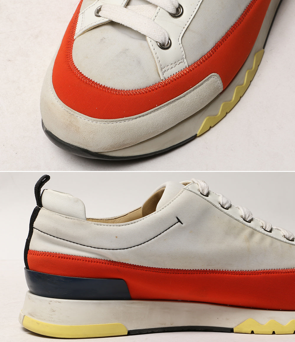 HERMES スニーカー ラピッド Hステッチ ホワイト オレンジ 181332ZH メンズ SIZE 43 1/2 エルメス