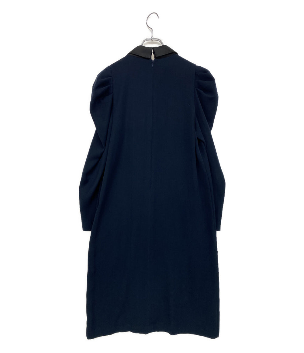 hue DAY TO EVENING ヒュー・デイ・トゥ・イブニング 長袖ワンピース パールワンピ 22W-010D レディース SIZE 38