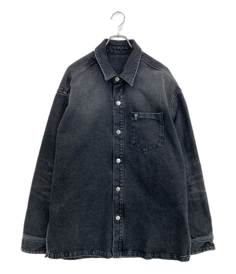 美品 AMI Alexandre Mattiussi アミアレクサンドルマテュッシ デニムジャケット スタッズデニムシャツ メンズ SIZE M