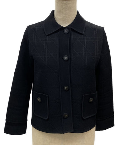 Christian Dior マクロカナージュニットジャケット 254V53AM523 レディース SIZE F36 クリスチャンディオール