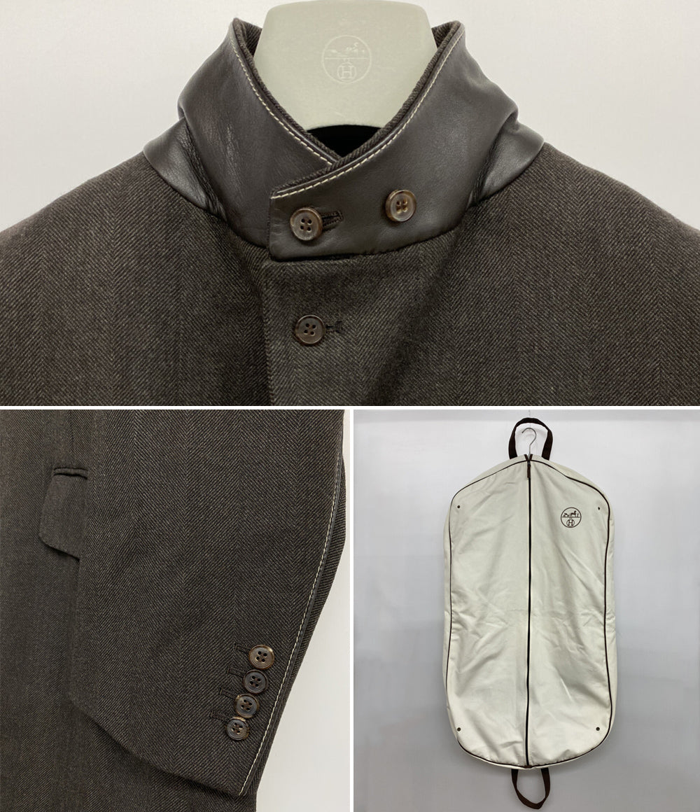 HERMES GC2858 チェスターコート メンズ SIZE 52 エルメス