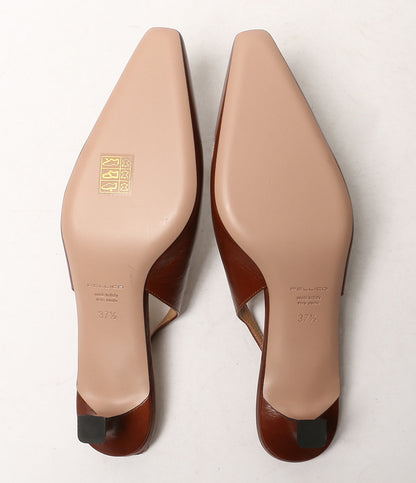 PELLICO ペリーコ パンプス バッグスリング ブラウン ポインテッドトゥ レディース SIZE 37.5