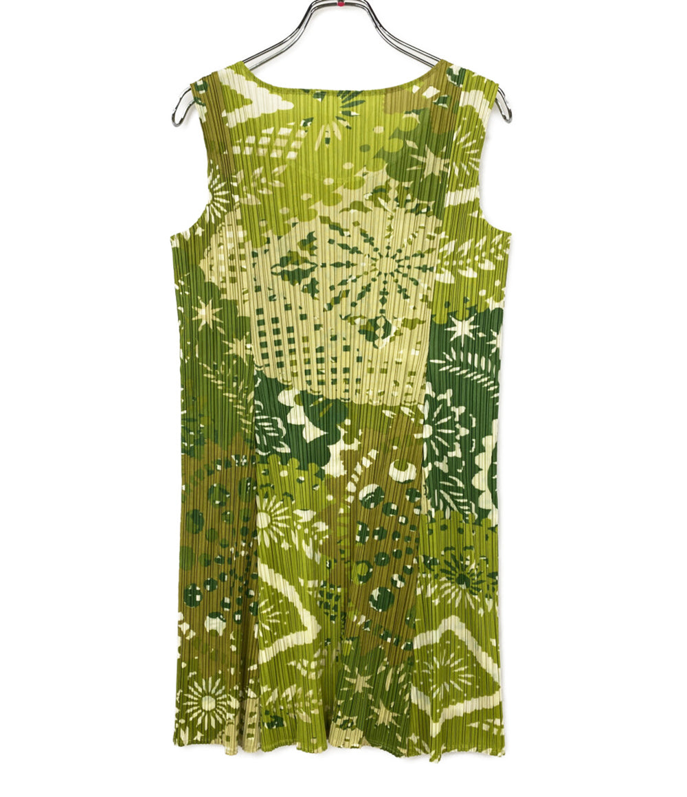 PLEATS PLEASE タンクトップ PP91-Jk605 柄 レディース SIZE 3 プリーツプリーズ
