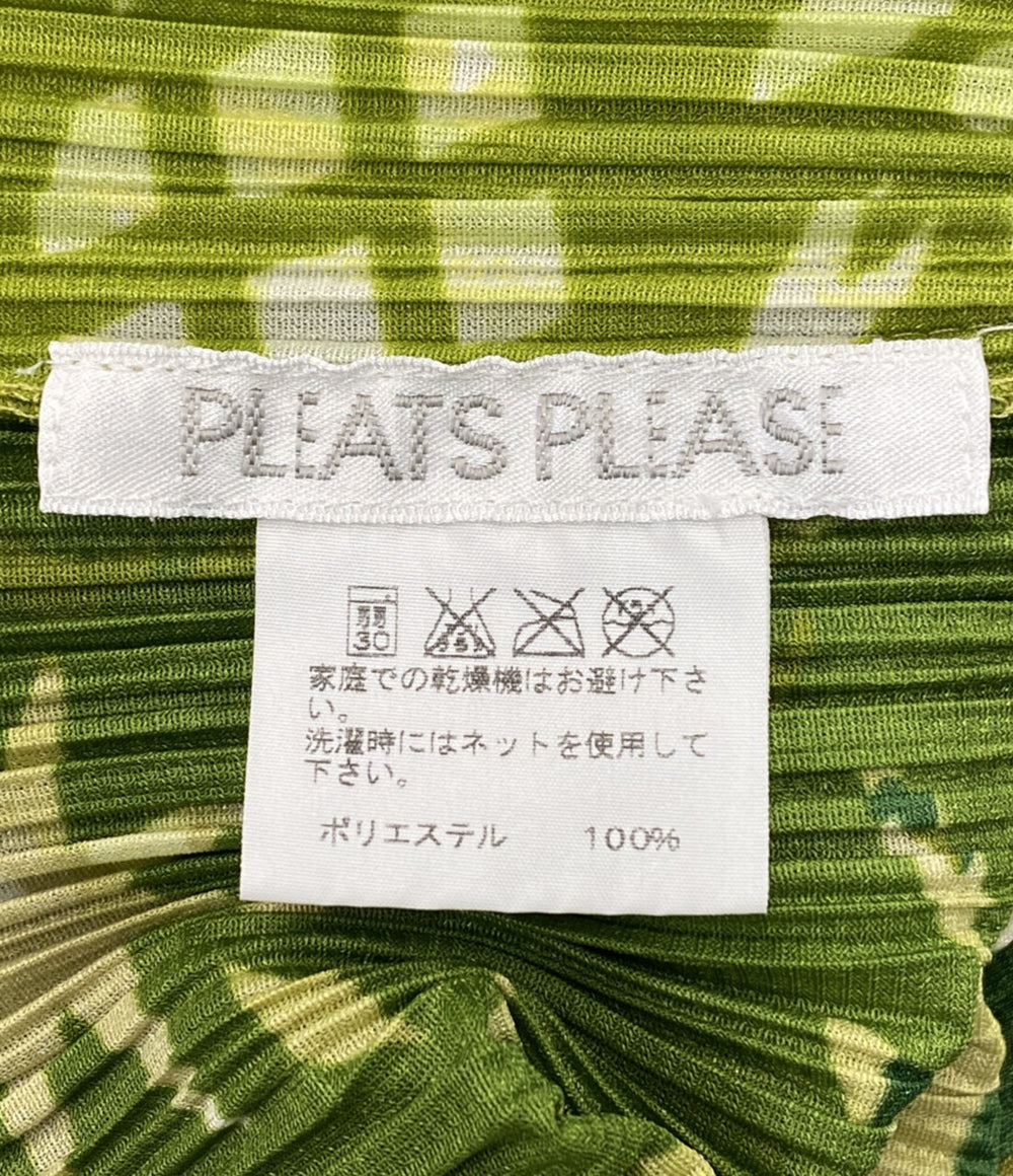 PLEATS PLEASE タンクトップ PP91-Jk605 柄 レディース SIZE 3 プリーツプリーズ