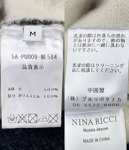 美品 NINA RICCI ニット レースジャカードプルオーバー 5A-PU0009-ML584 レディース SIZE M ニナリッチ