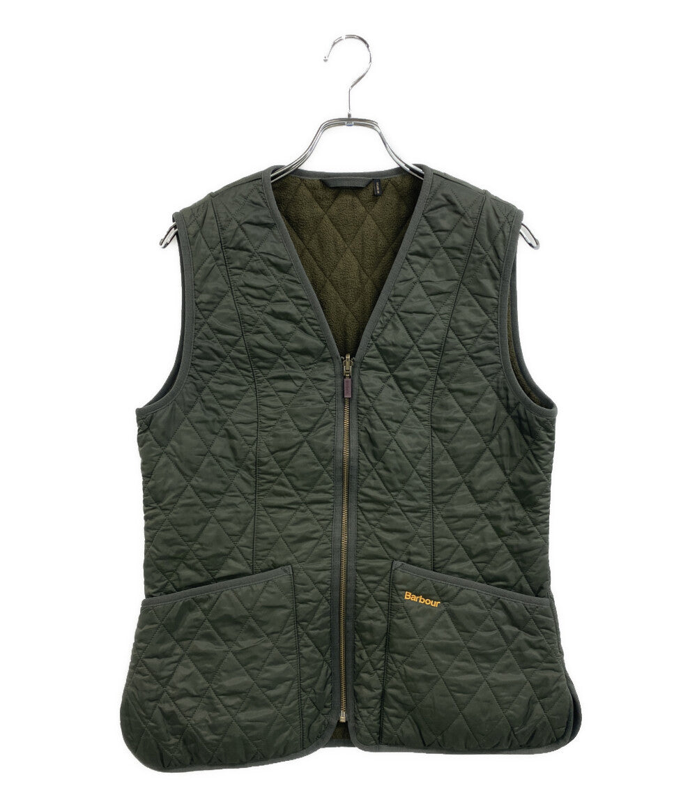 美品 BARBOUR ベスト キルティングベスト オリーブ LLI0003 レディース SIZE 12 バブアー