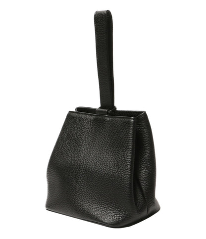 美品 HushTag ハッシュタグ 巾着レザーバッグ ブラック メンズ