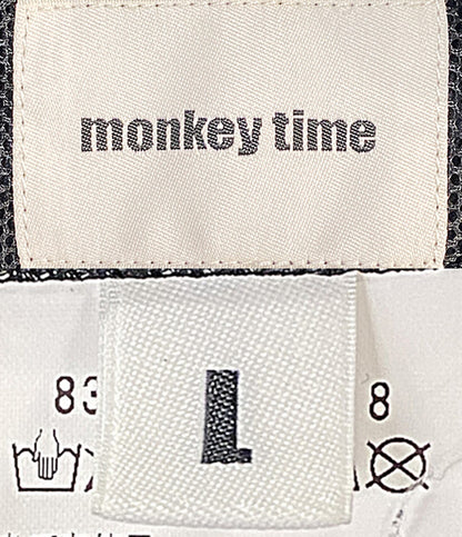 MONKEY TIME トラックジャケット ブラック×ブルー 8325-173-0318 メンズ SIZE L モンキータイム