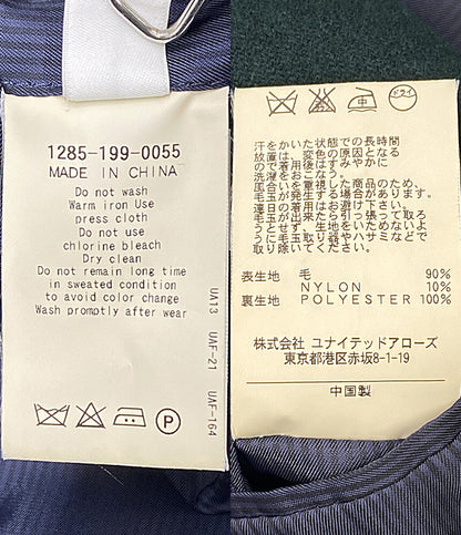 美品 MONKEY TIME テーラードジャケット ウールテーラードジャケット グリーン 1285-199-0055 メンズ SIZE L モンキータイム
