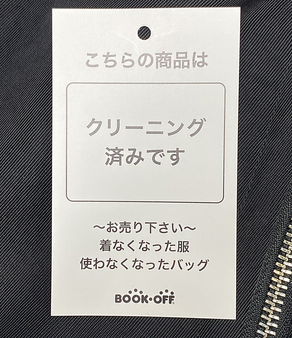 美品 ESSENTIAL ブルゾン ブラック ロング 2505-350-243B レディース SIZE 36 エッセンシャル