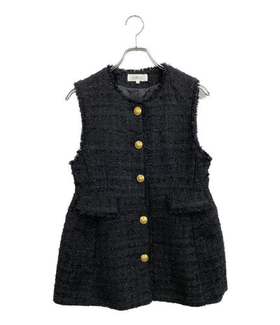 美品 Arpege story アルページュストーリー ベスト ツイードペプラムジレ 23SS 13144280 レディース SIZE 1