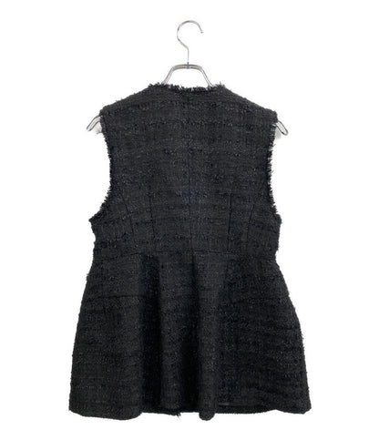 美品 Arpege story アルページュストーリー ベスト ツイードペプラムジレ 23SS 13144280 レディース SIZE 1