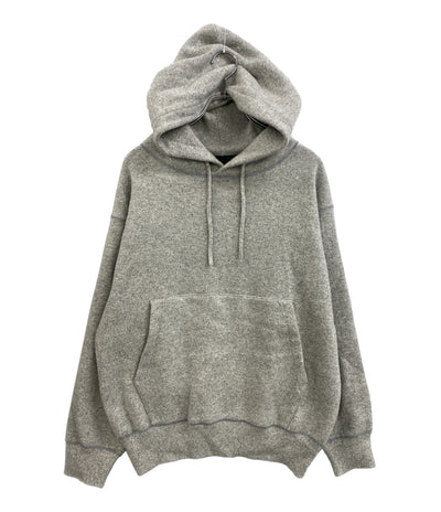 美品 gim ジム パーカー ニット グレー カシミア100 24502609 メンズ SIZE M