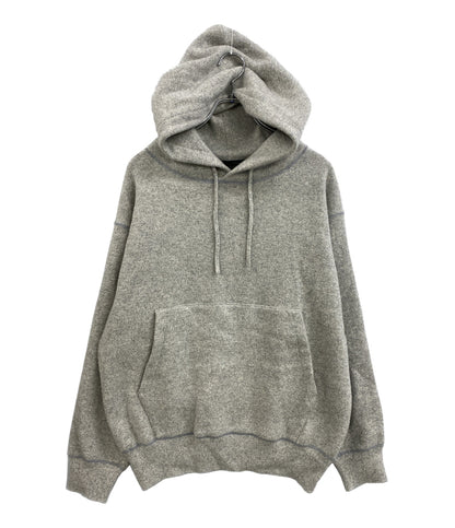 美品 gim ジム パーカー ニット グレー カシミア100 24502609 メンズ SIZE M