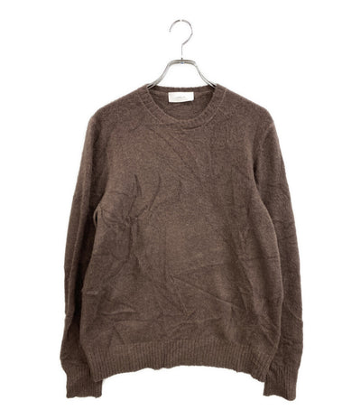 LARDINI ニット アルパカ混 クルーネック ブラウン メンズ SIZE M ラルディーニ