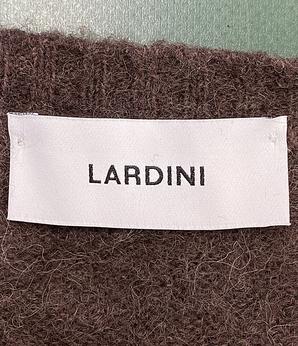LARDINI ニット アルパカ混 クルーネック ブラウン メンズ SIZE M ラルディーニ