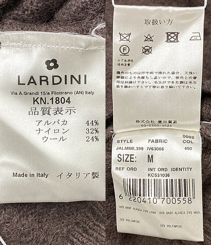 LARDINI ニット アルパカ混 クルーネック ブラウン メンズ SIZE M ラルディーニ
