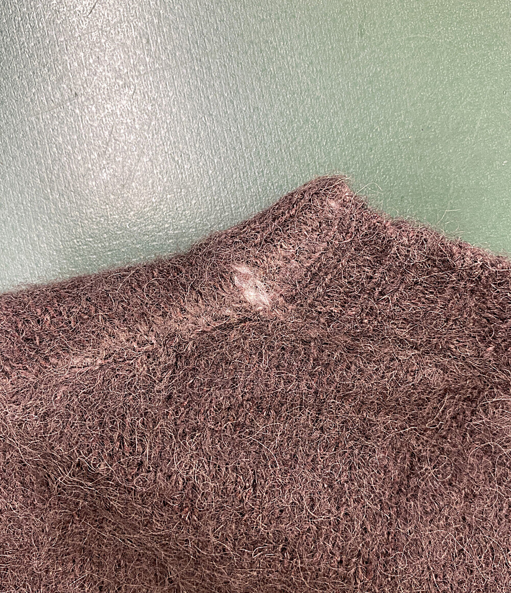 LARDINI ニット アルパカ混 クルーネック ブラウン メンズ SIZE M ラルディーニ