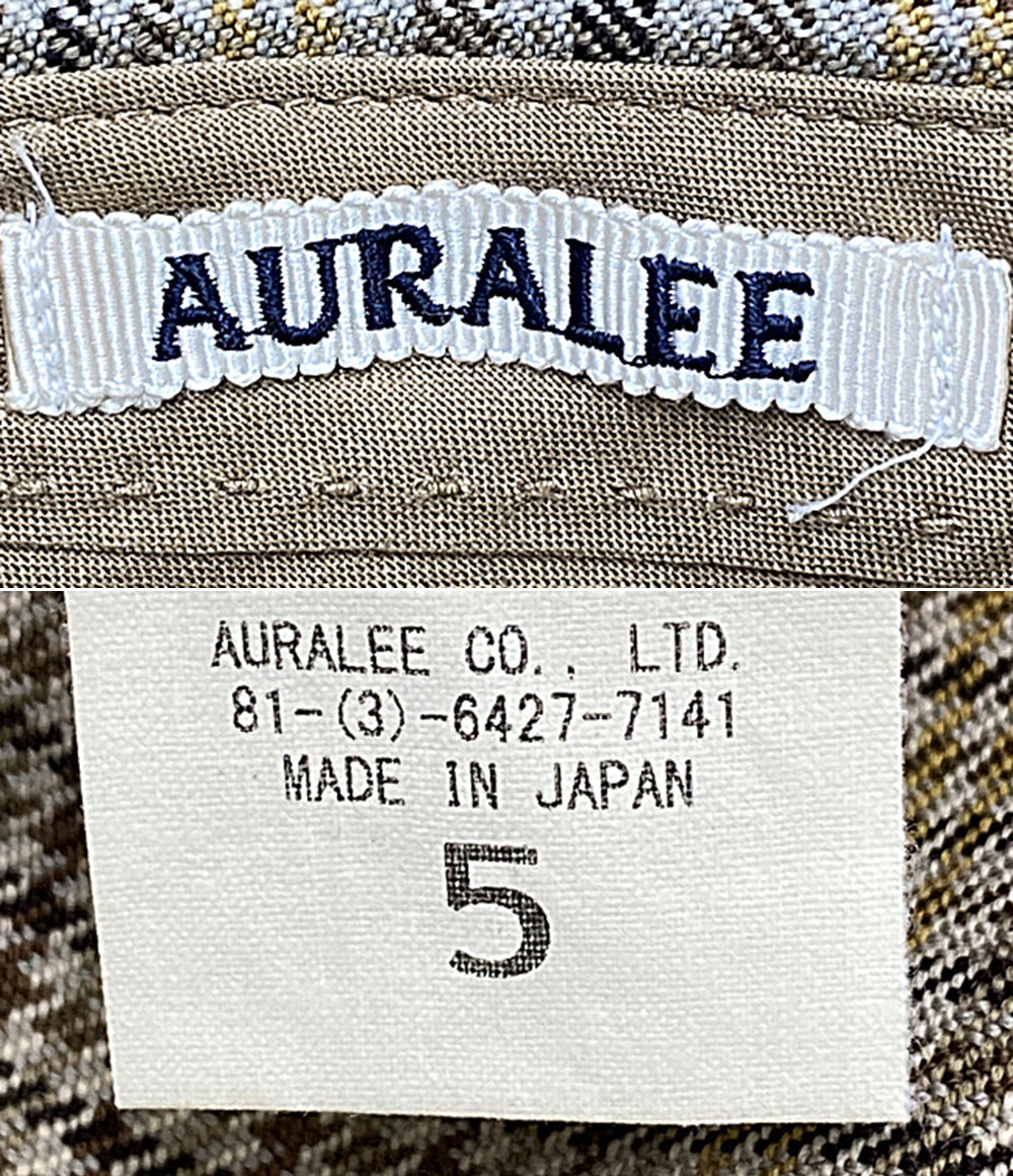 美品 AURALEE チェックパンツ 千鳥柄 ウール A9AP03SC メンズ SIZE 5 オーラリー