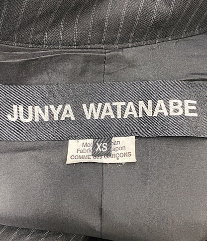 JUNYA WATANABE トレンチコート ストライプブラック JI-C005 レディース SIZE XS ジュンヤワタナベ