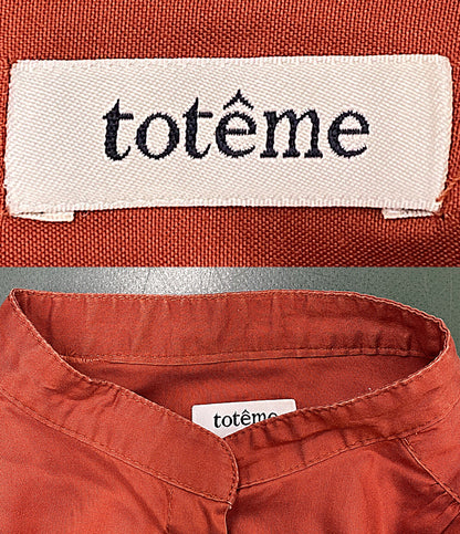 toteme 長袖シャツ ノーカラー オレンジ 81-158-10-041870 レディース SIZE XS トーテム