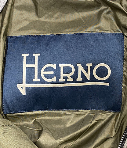 HERNO ニットダウンジャケット カーキ MP000115U 70108 メンズ SIZE 54 ヘルノ