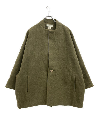 美品 AMACHI アマチ コート カーキグリーン ウール 009B メンズ SIZE 4