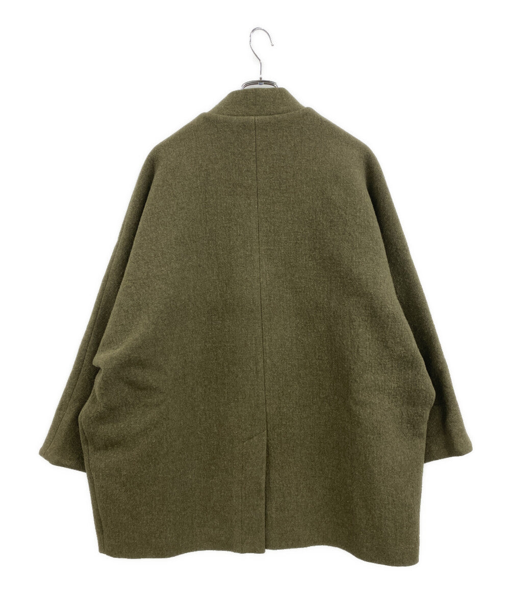 美品 AMACHI アマチ コート カーキグリーン ウール 009B メンズ SIZE 4