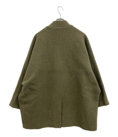 美品 AMACHI アマチ コート カーキグリーン ウール 009B メンズ SIZE 4