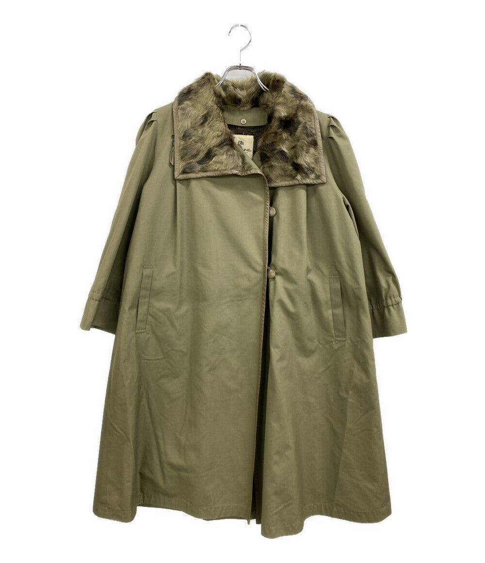 PARIENNE パリエンヌ コート カーキ シャンタンラム レディース SIZE 9