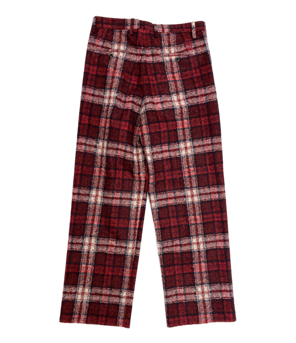 美品 TOMMY HILFIGER パンツ チェック レッド系 メンズ SIZE 50 トミーヒルフィガー