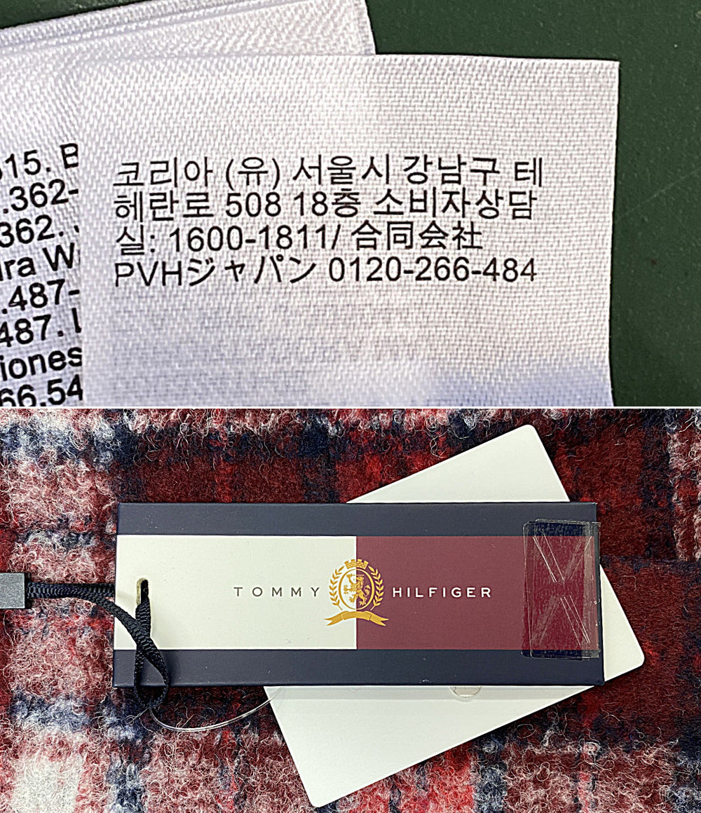 美品 TOMMY HILFIGER パンツ チェック レッド系 メンズ SIZE 50 トミーヒルフィガー