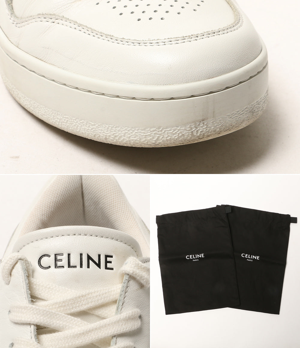 CELINE ローカットスニーカー ホワイト レザー MU0262 レディース SIZE 38 セリーヌ