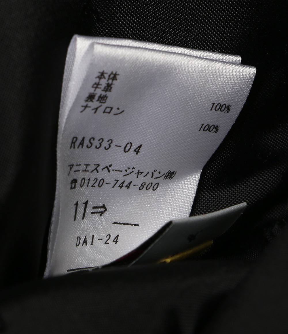 Agnes b ショルダーバッグ ロゴ金具 ミニ ブラック RAS33-04 レディース アニエスベー