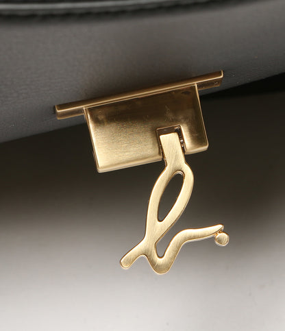 Agnes b ショルダーバッグ ロゴ金具 ミニ ブラック RAS33-04 レディース アニエスベー