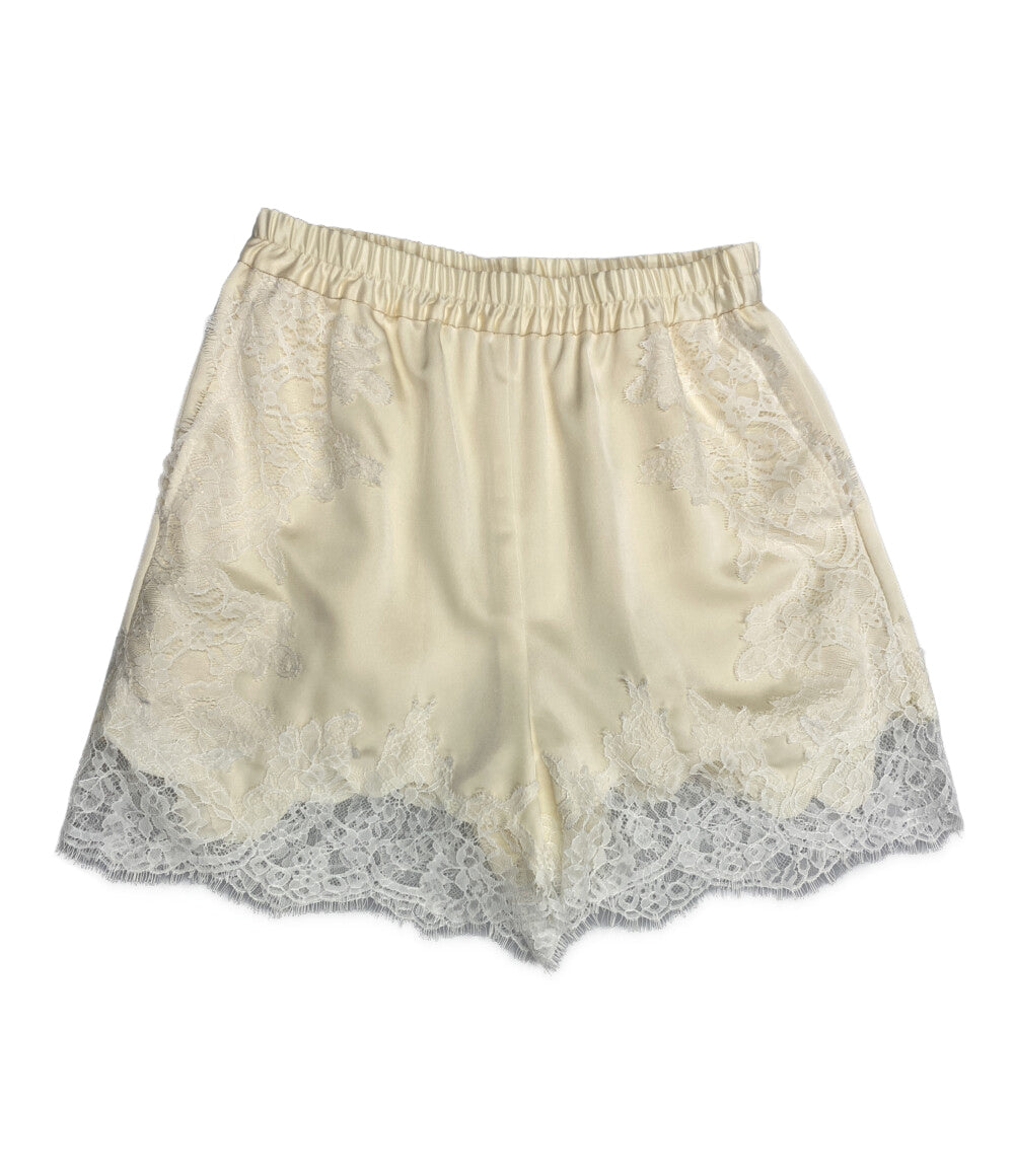 美品 THE TOE ザ・トゥー パンツ Sneek Lace Short Pants TT26223026 レディース SIZE S