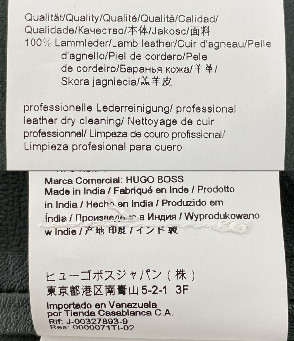 HUGO BOSS ロングコート レザー グリーン レディース SIZE UK4 ヒューゴボス