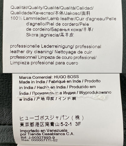 HUGO BOSS ロングコート レザー グリーン レディース SIZE UK4 ヒューゴボス