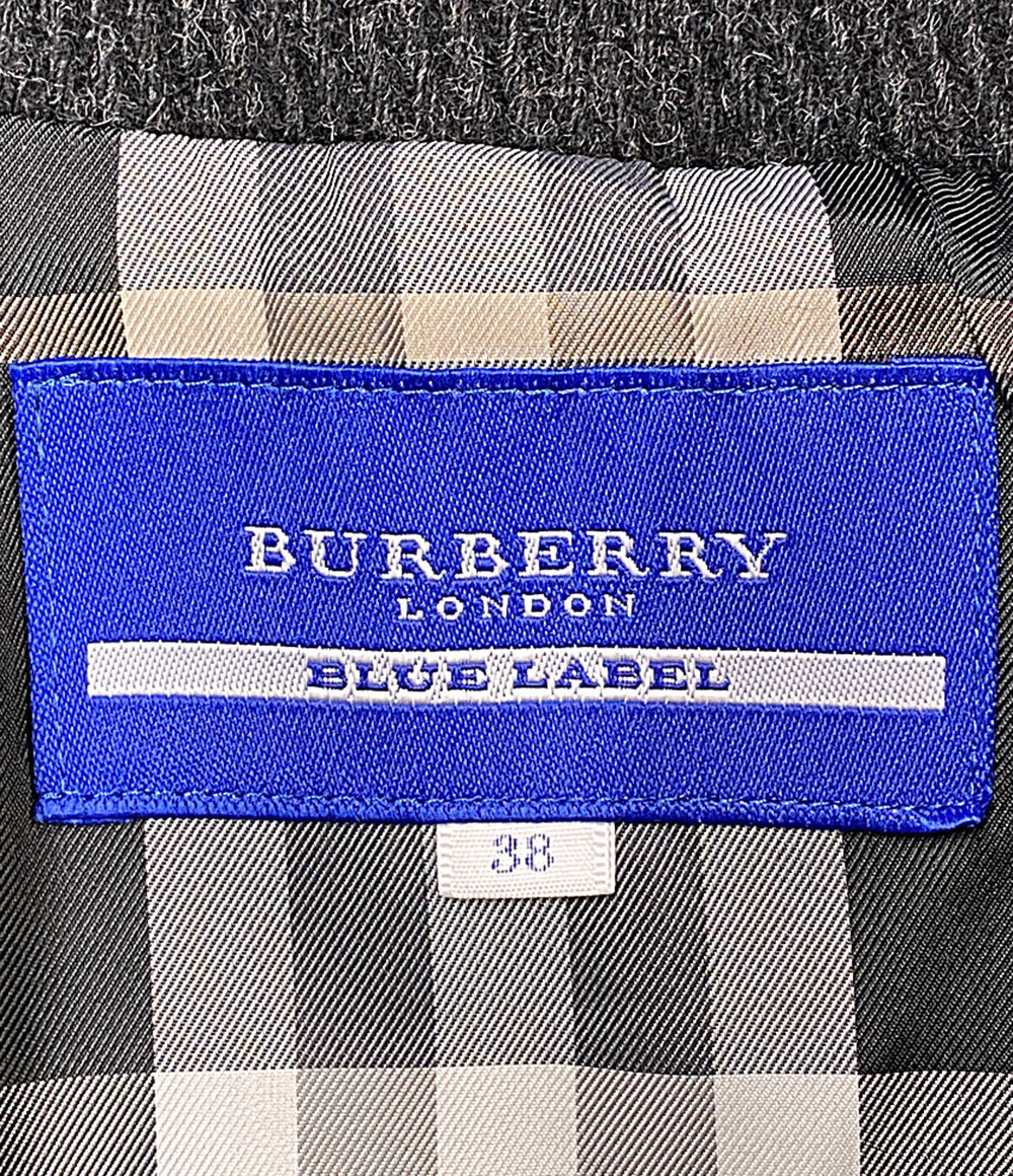 美品 BURBERRY BLUE LABEL ショートコート ブラック FCF34-860-08 レディース SIZE 38 バーバリーブルーレーベル