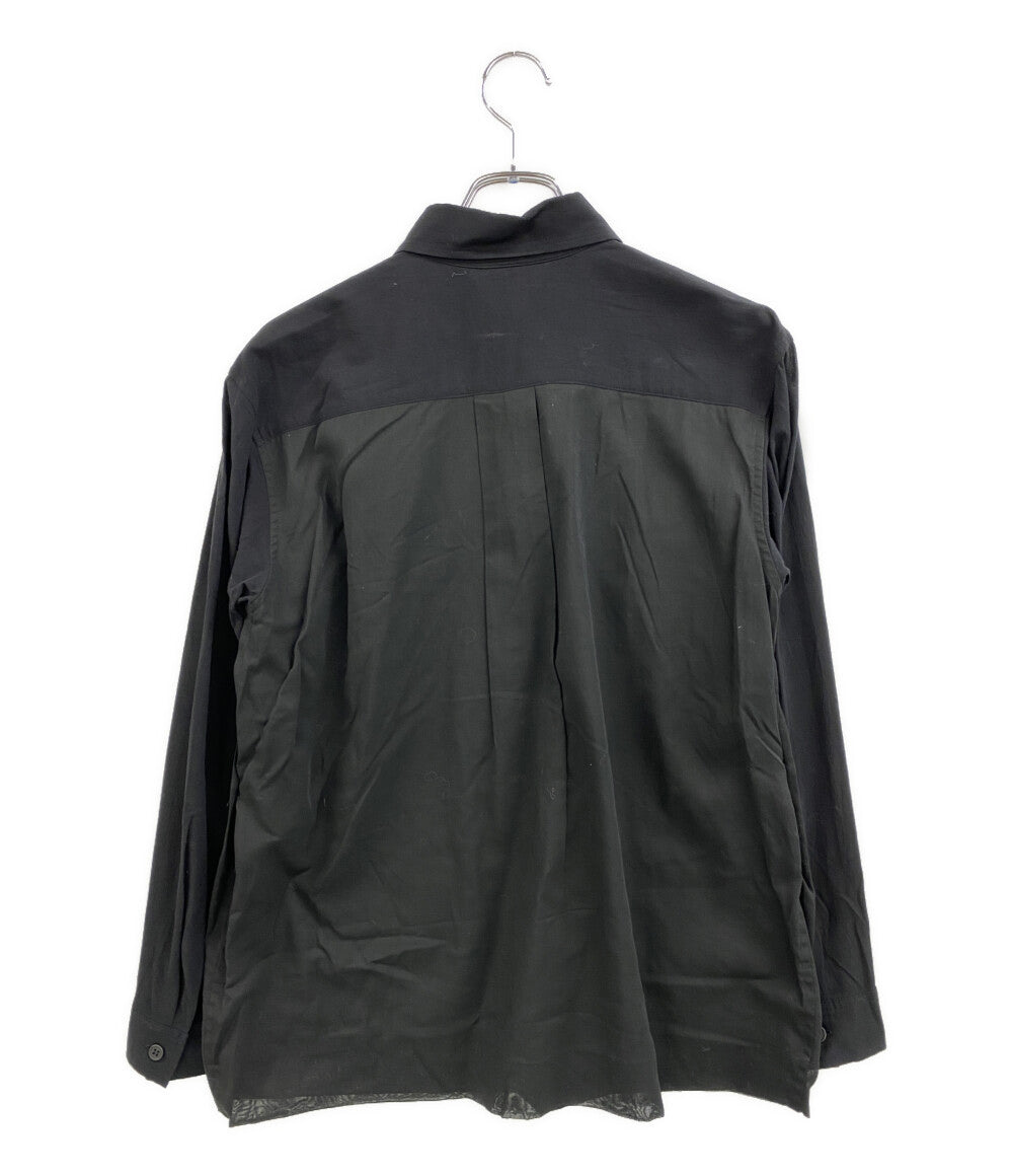 ISSEY MIYAKE 長袖シャツ 変形シャツ ブラック IM83-FJ027 メンズ SIZE M イッセイミヤケ