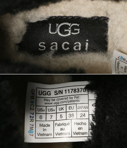UGG×sacai サカイ ローファー ブラック レディース SIZE 24cm アグ